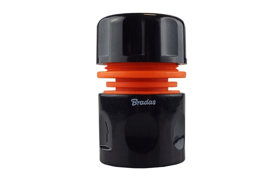Female Hose Connector Max Flo, schwarz-oranges 3/4" Schlauchkupplung