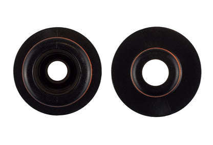 Two Way Adaptor end views, black face with orange seal ring