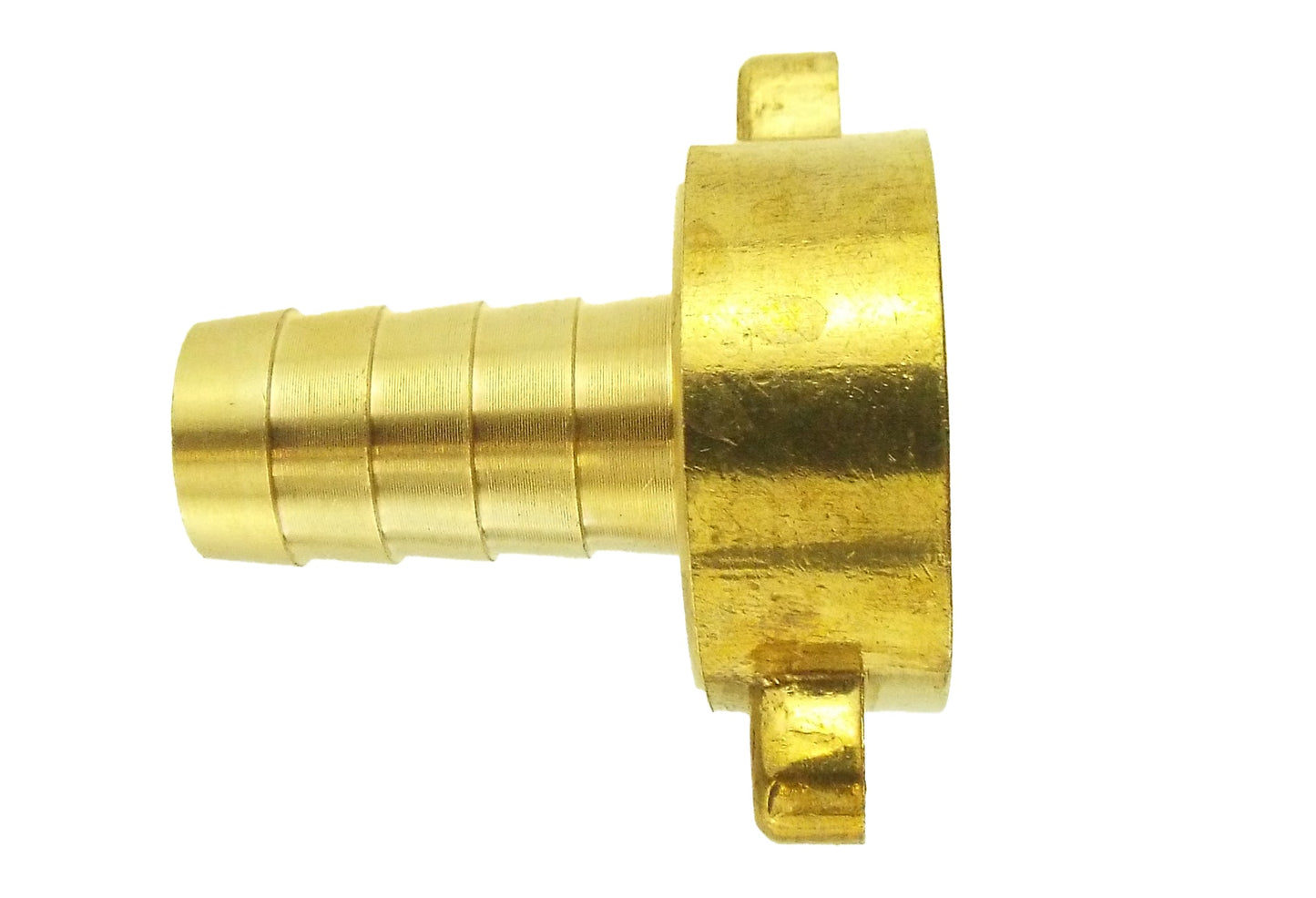 Brass 3/4" BSPF-to-15mm adapter, flange end with male spigot and grooves