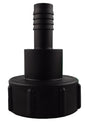 IBC S60X6 to 1" hose tail fitting, black plastic