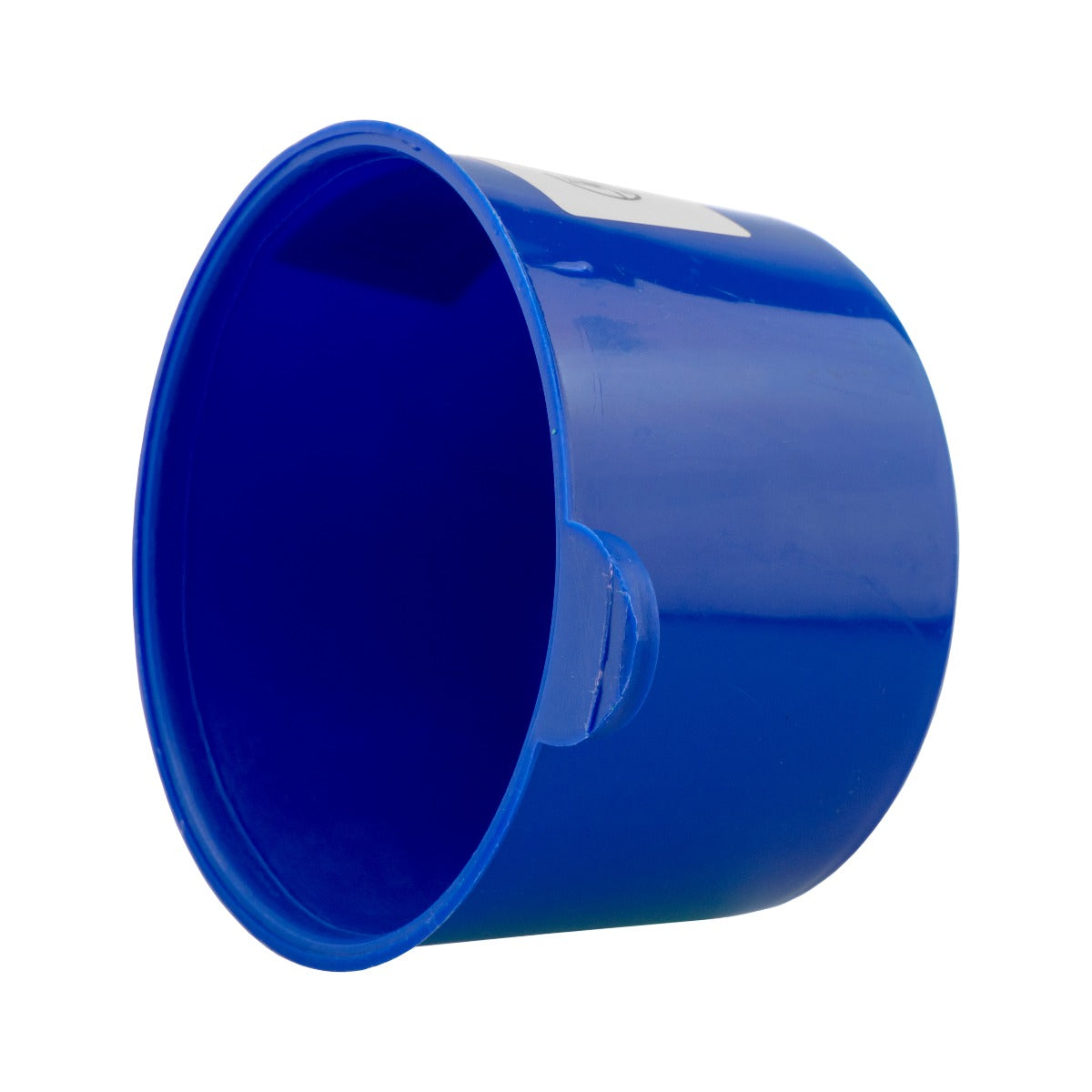 Blue funnel with wide circular intake opening and side loop handle