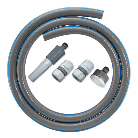 Gartenschlauch-Set 4-lagig mit 1/2" Rohranschluss und Steckkupplungen