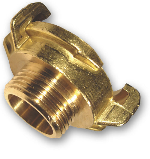 Claw brass 3/8" BSPM fitting with barbed claw grips and male thread