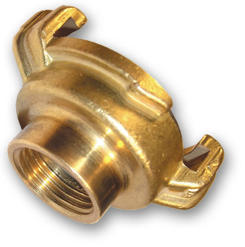 Claw brass fitting 1" BSPF, threaded port with claw grips