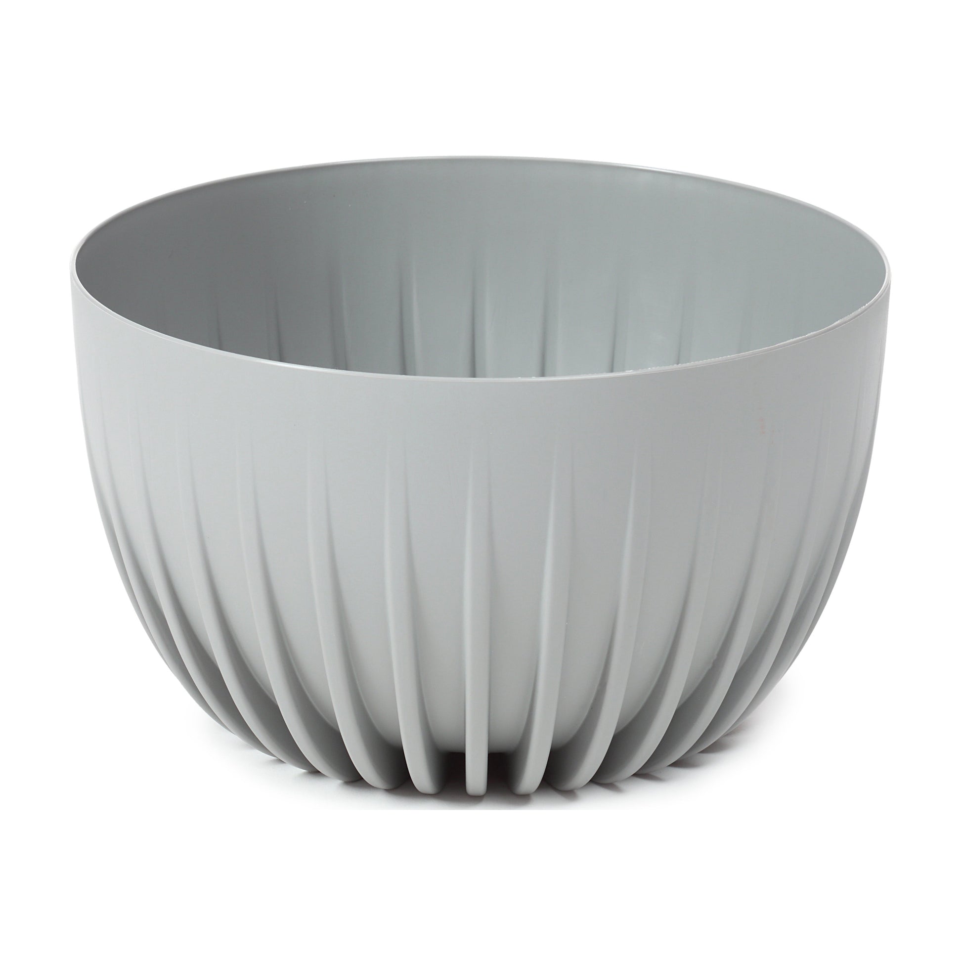 Gray bowl pot, fluted insert bowl, 240mm diameter