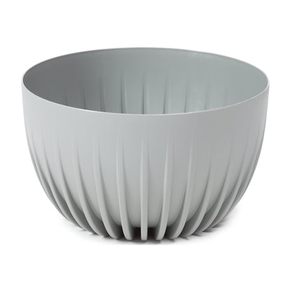 Gray bowl pot, fluted insert bowl, 240mm diameter