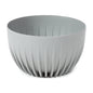 Gray bowl pot, fluted insert bowl, 240mm diameter