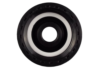 IBC tank end cap underside with rubber seal and center opening