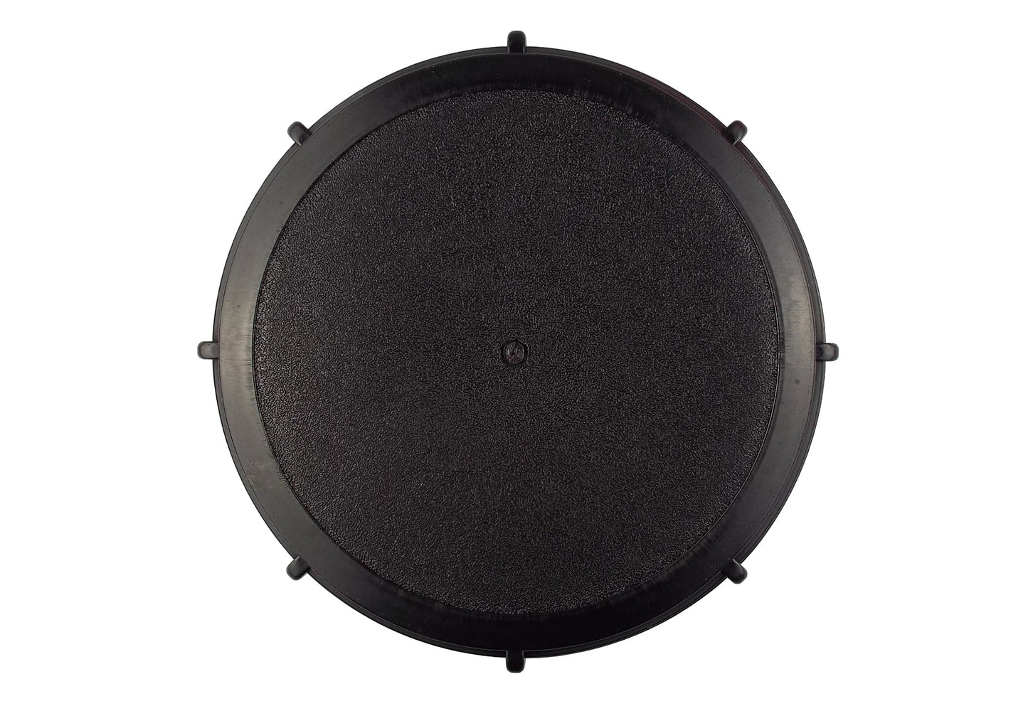 IBC tank blanking lid, textured black cap with small central fastener