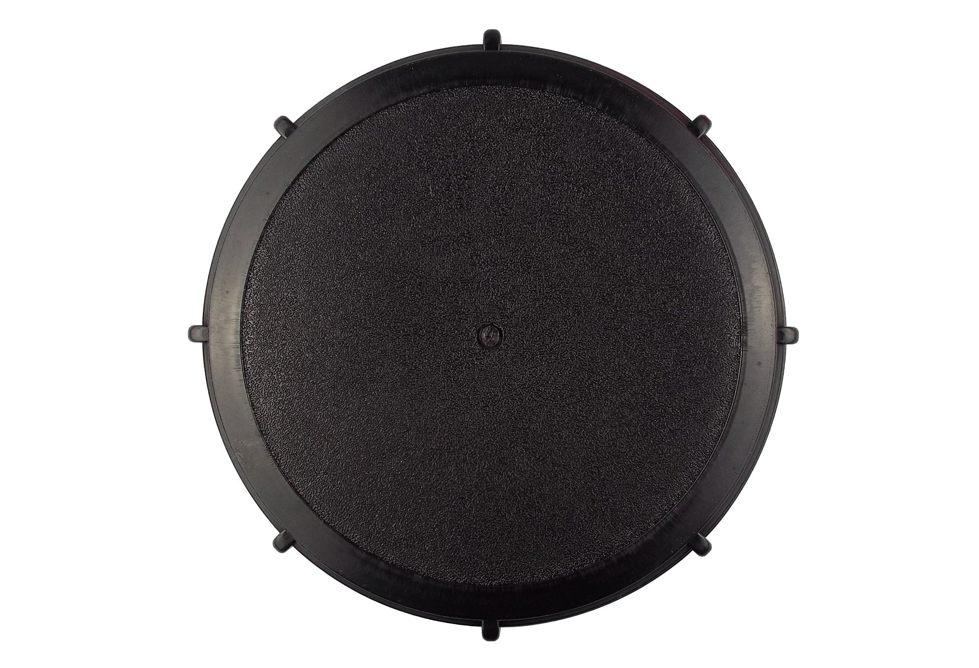 IBC tank blanking lid, textured black cap with small central fastener
