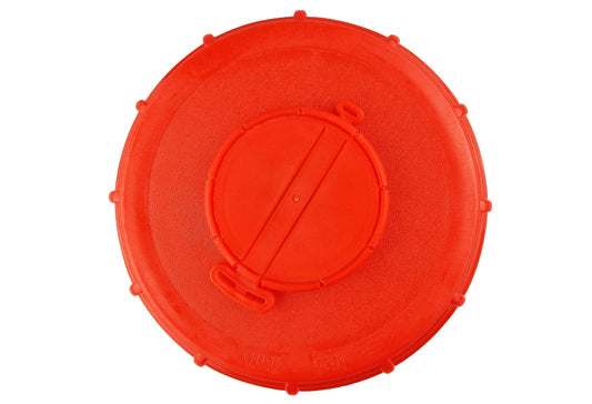 150mm IBC blinding cap lid with built-in vent, red circular cover and sealing ring