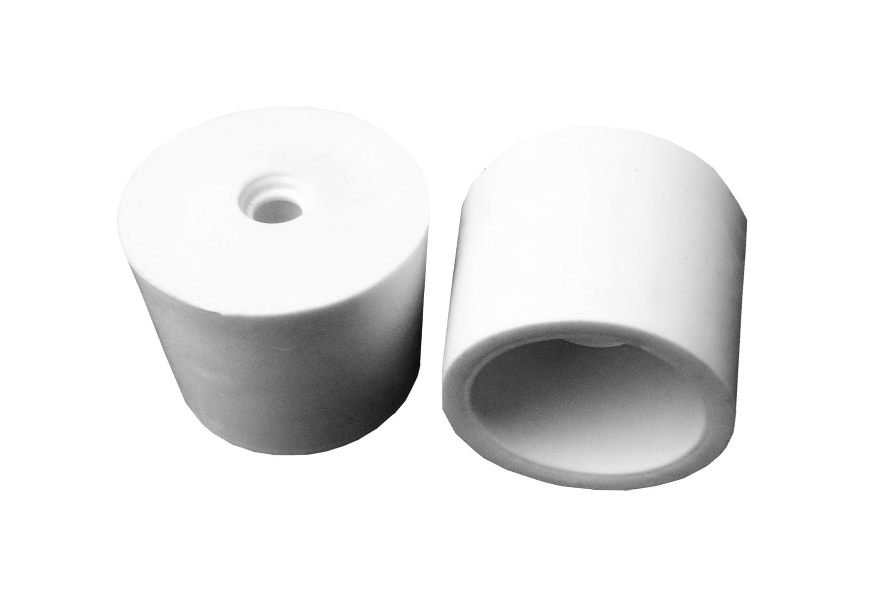 Demijohn rubber bung 41/37mm with central hole (light grey/white)