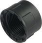PP Cap 1/2" BSPF – schwarze Abschlusskappe mit Innengewinde