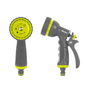 Lime water hose gun sprayer with adjustable nozzle head and spray patterns