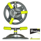 Bradas 3-arm rotating sprinkler with lime green arms and gray base