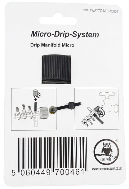 Micro-Drip-System micro drip manifold package card, model 4WAYTC-MICRO001