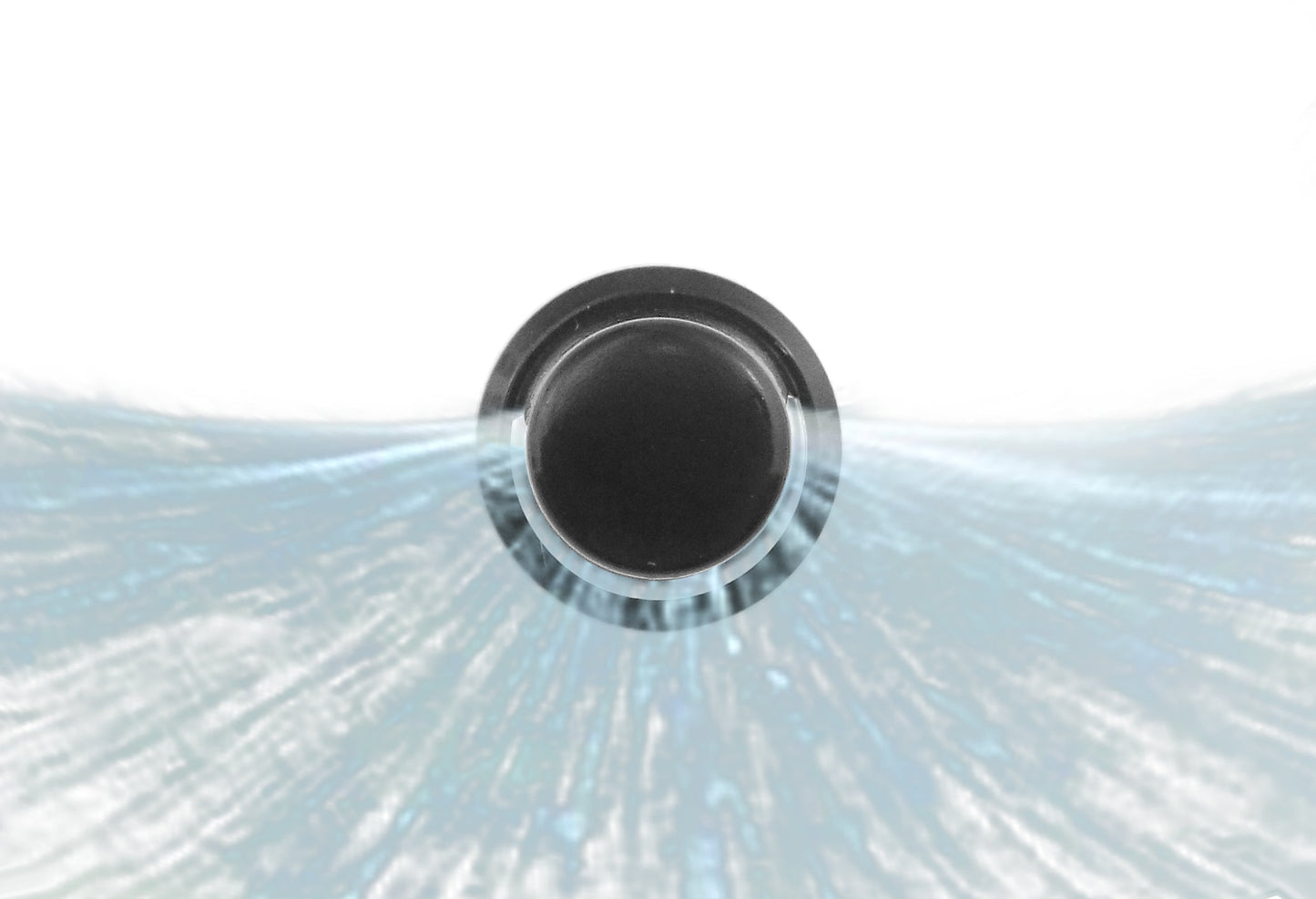 Antelco Vari-Jet™ 180° black cap nozzle with fan spray pattern