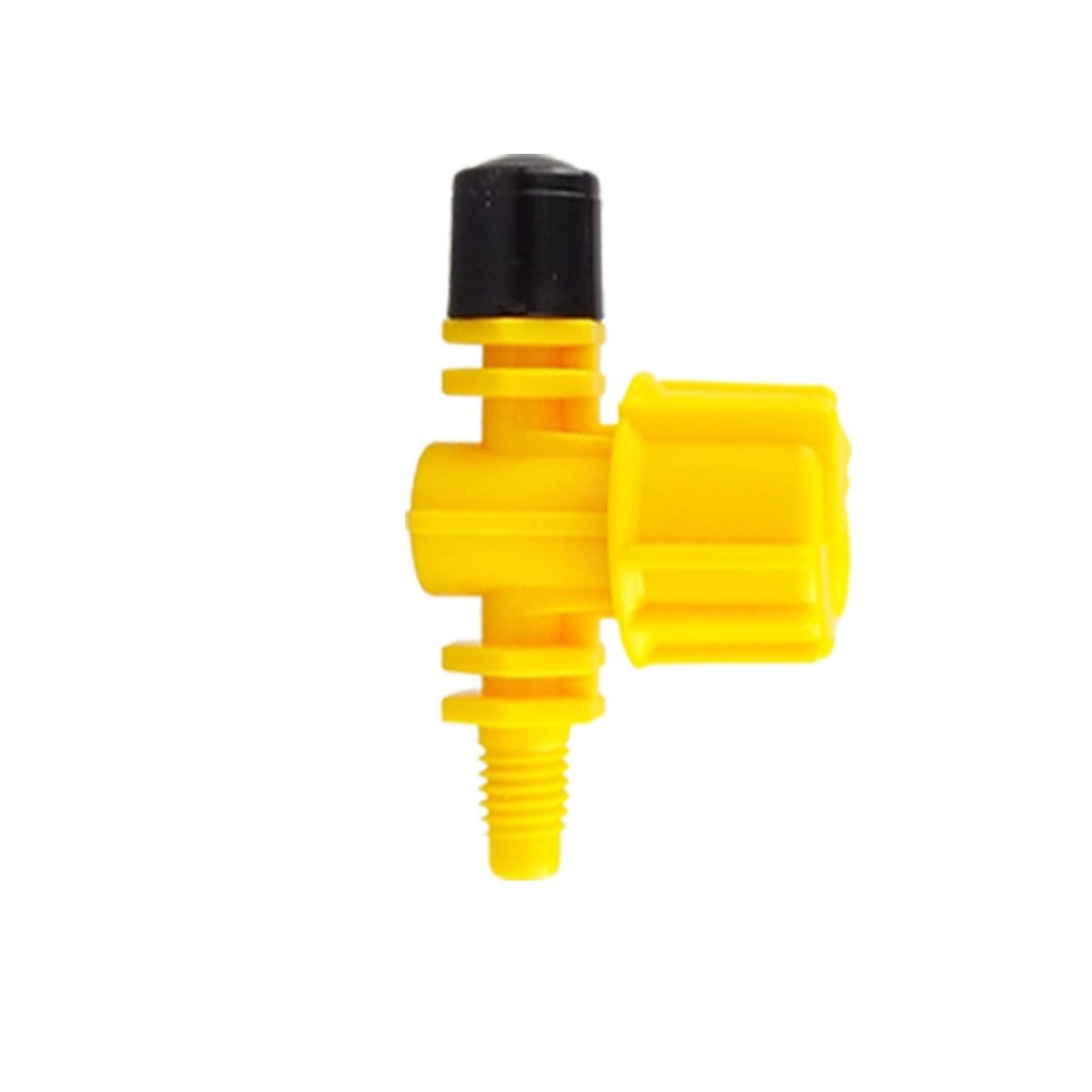 Antelco Vari-Mist sprayer part with black cap and yellow base, angled view