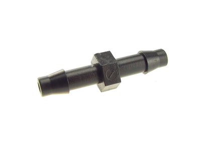 4.5mm barb micro joiner connector with two barbed ends and square center piece