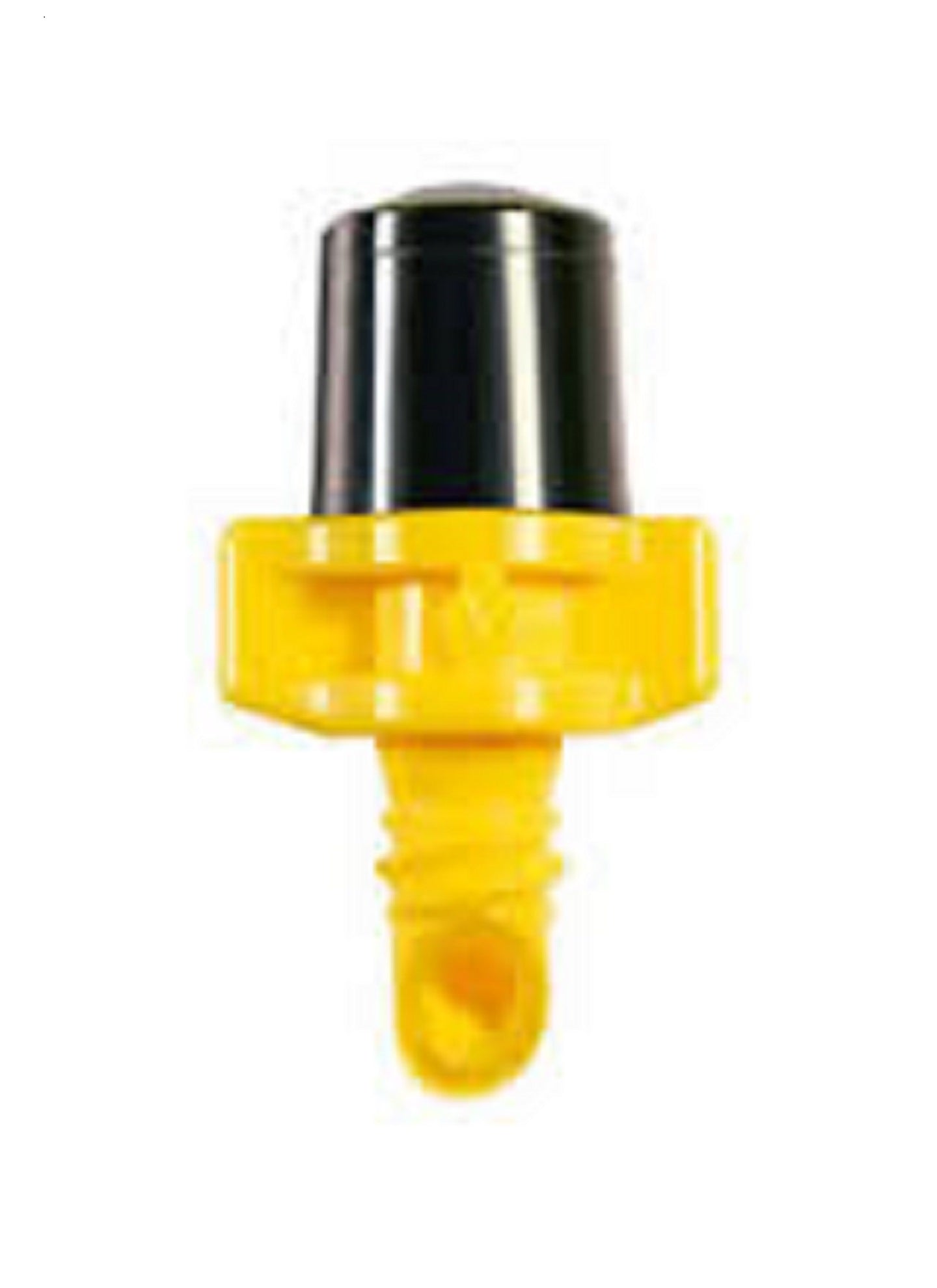 Single micro spray jet fitting: yellow base with black top