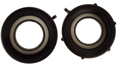 IBC S60x6 Adapter to 2" BSPF, two views of circular threaded ends