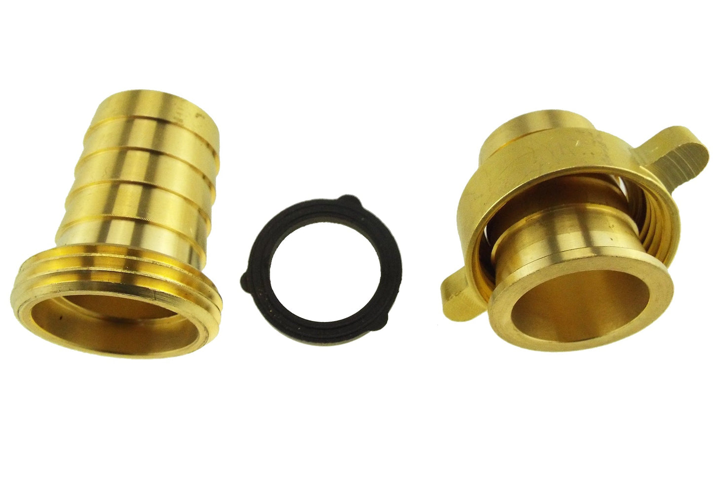 Brass 13mm swivel joiner ends with included black rubber O-ring gasket
