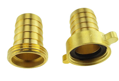 Brass 13mm swivel joiner with visible sealing insert and black rubber seal