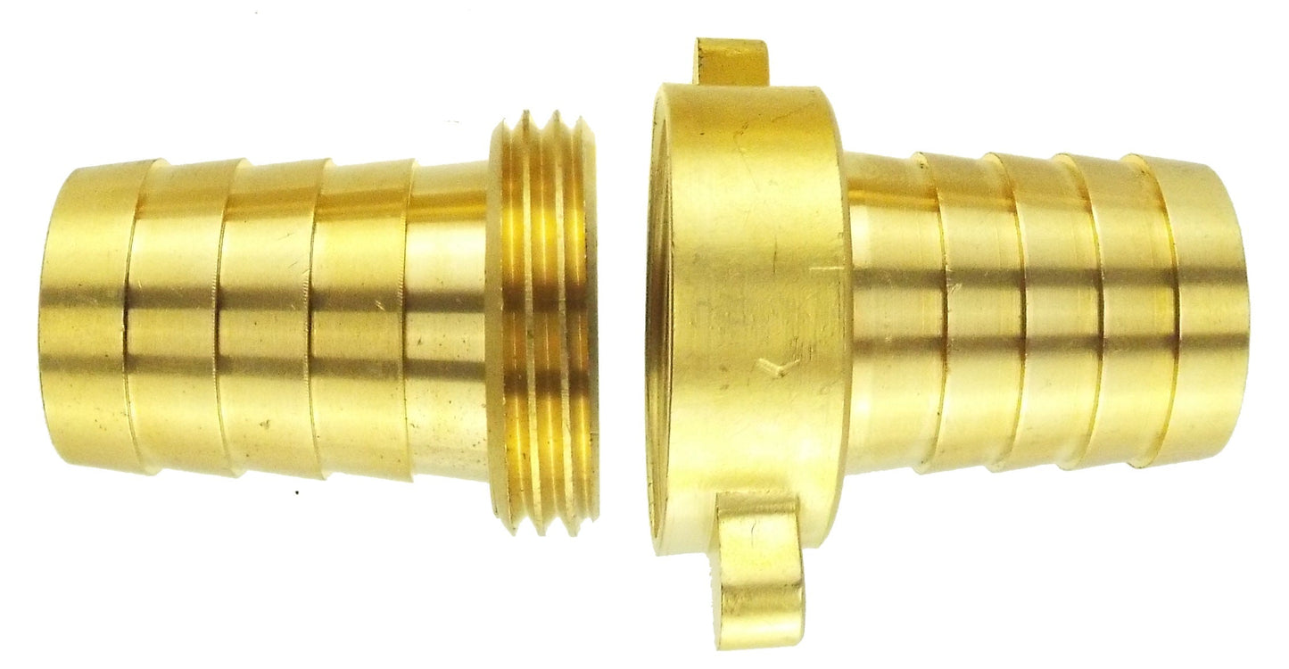 Brass 13mm pipe swivel joiner with internal thread ends