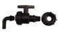 IBC 2 inch S60X6 cap with large plastic valve and pond elbow 20mm barb