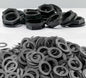 3/4" BSPF hex back nut with washer, black finish, threaded inside