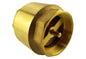 Brass spring check valve 1/2" BSPF with inlet threads and central spring stem
