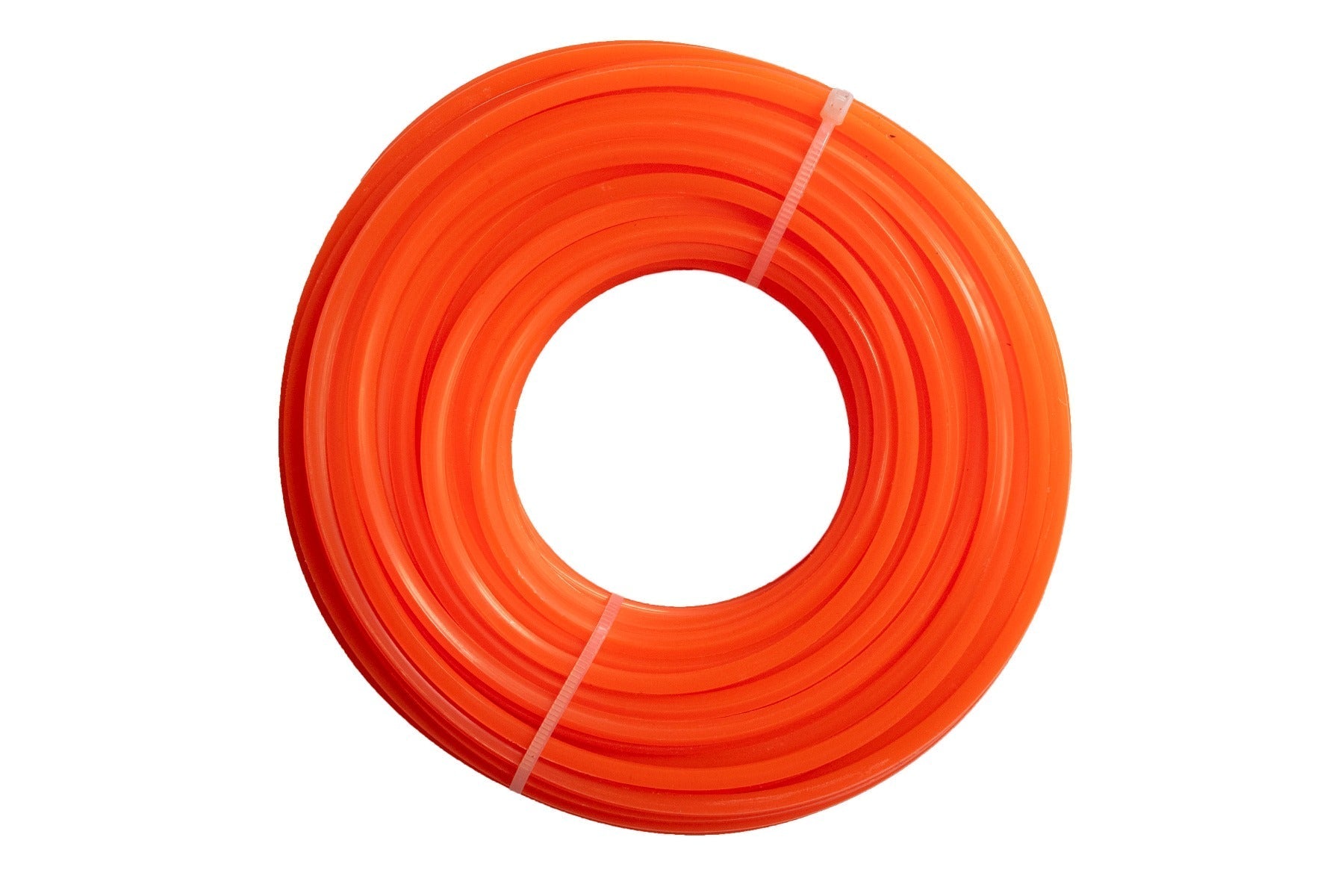 Orange Strimmer Line eckig 2,0 mm, auf Spule mit Befestigungsband