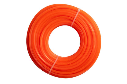 Orange Strimmer Line eckig 2,0 mm, auf Spule mit Befestigungsband