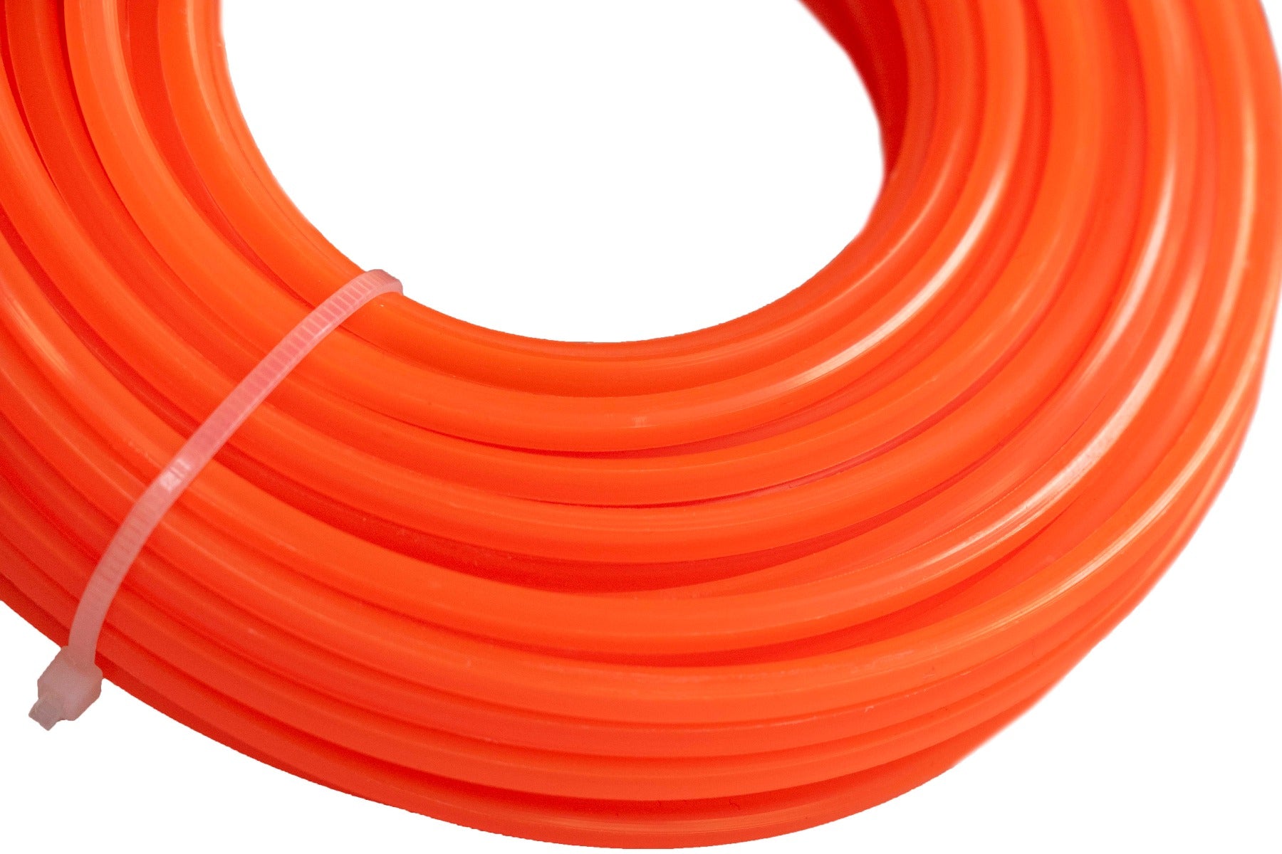 Orange Strimmer Line eckig 2,0 mm, gewickelte Spule mit Band