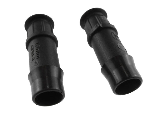 Antelco end plug 13 mm, black plastic end caps/connectors (pair)
