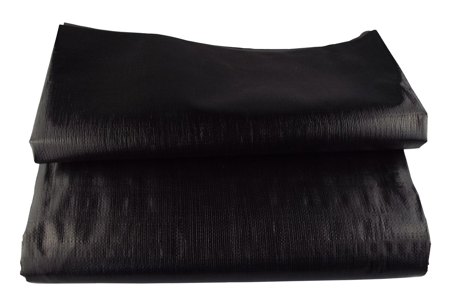 Black pond liner L-Grade sheet, folded and stacked for 2.5m x 3m coverage