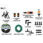 Porous Pipe Kit completo: manguera porosa 50 m, estacas de suelo y conectores