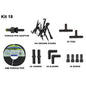 Porous Pipe Kit 18 with porous pipe, adapter, ground stakes, joiners, elbows, tees, bungs