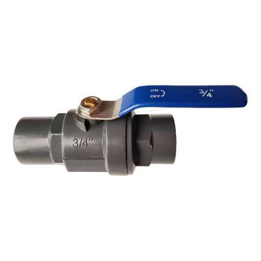 3/4" BSPF stopcock ball valve with stainless steel ball and blue handle