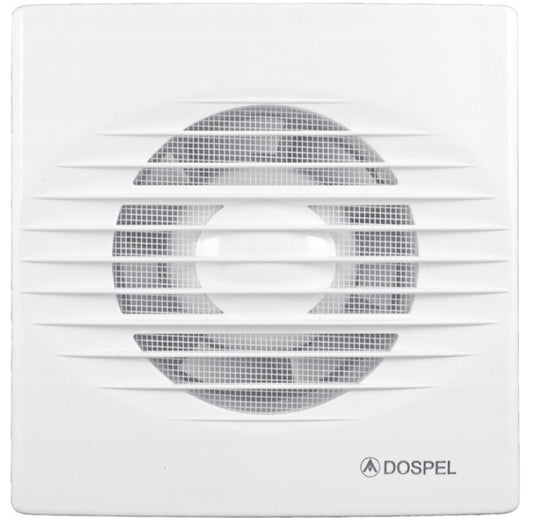 Rico 120mm bathroom extractor fan cover with vent grille, pull-cord switch