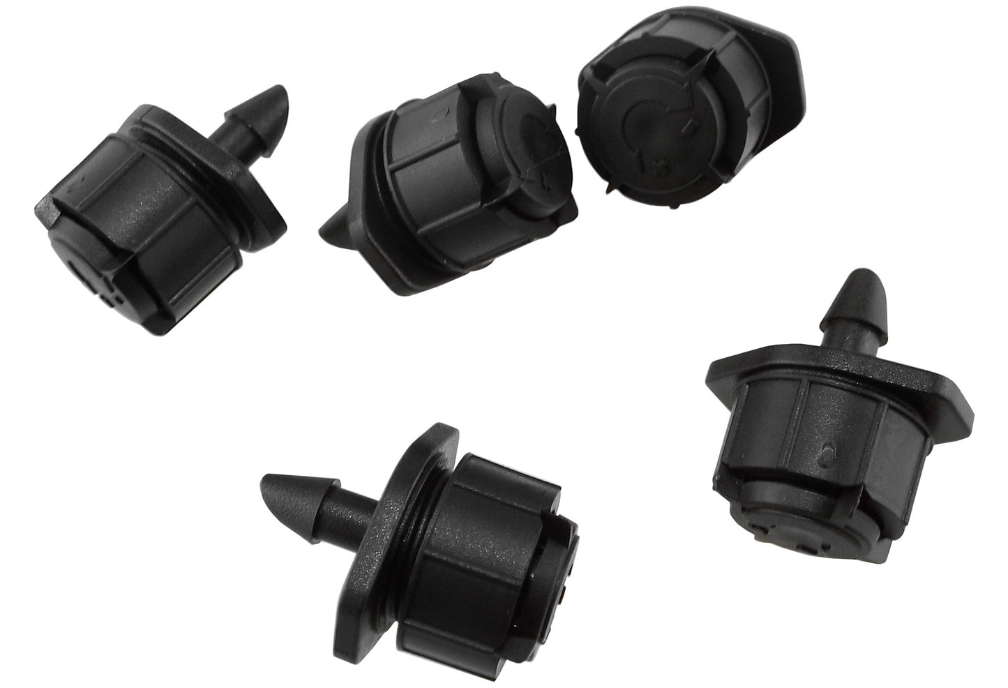 Antelco Shrubbler 180° adjustable flow barb, black 4 mm with multiple views