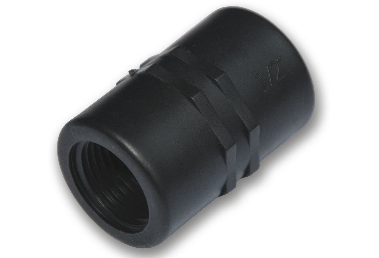 PP socket 3/4" BSPF, black push-fit with internal thread