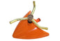 Orange 3-Arm-Rotationssprinkler mit rundem Kopf und Messingrohren