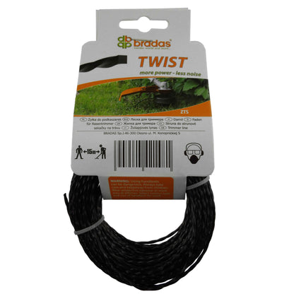 Strimmer line ZTS 2mm x 15m, black twisted spool line bundle