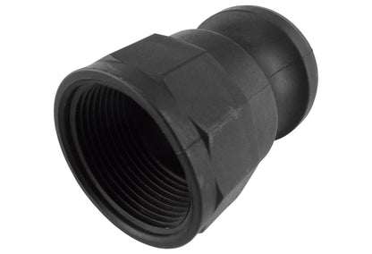 Camlock Type A 1/2" black threaded end fitting, external screw threads