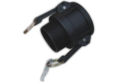Camlock Type B 1" fastener, black cam body with brass rings and spring clips