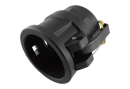Camlock Type D 1/2" black end opening with latch block and brass ring