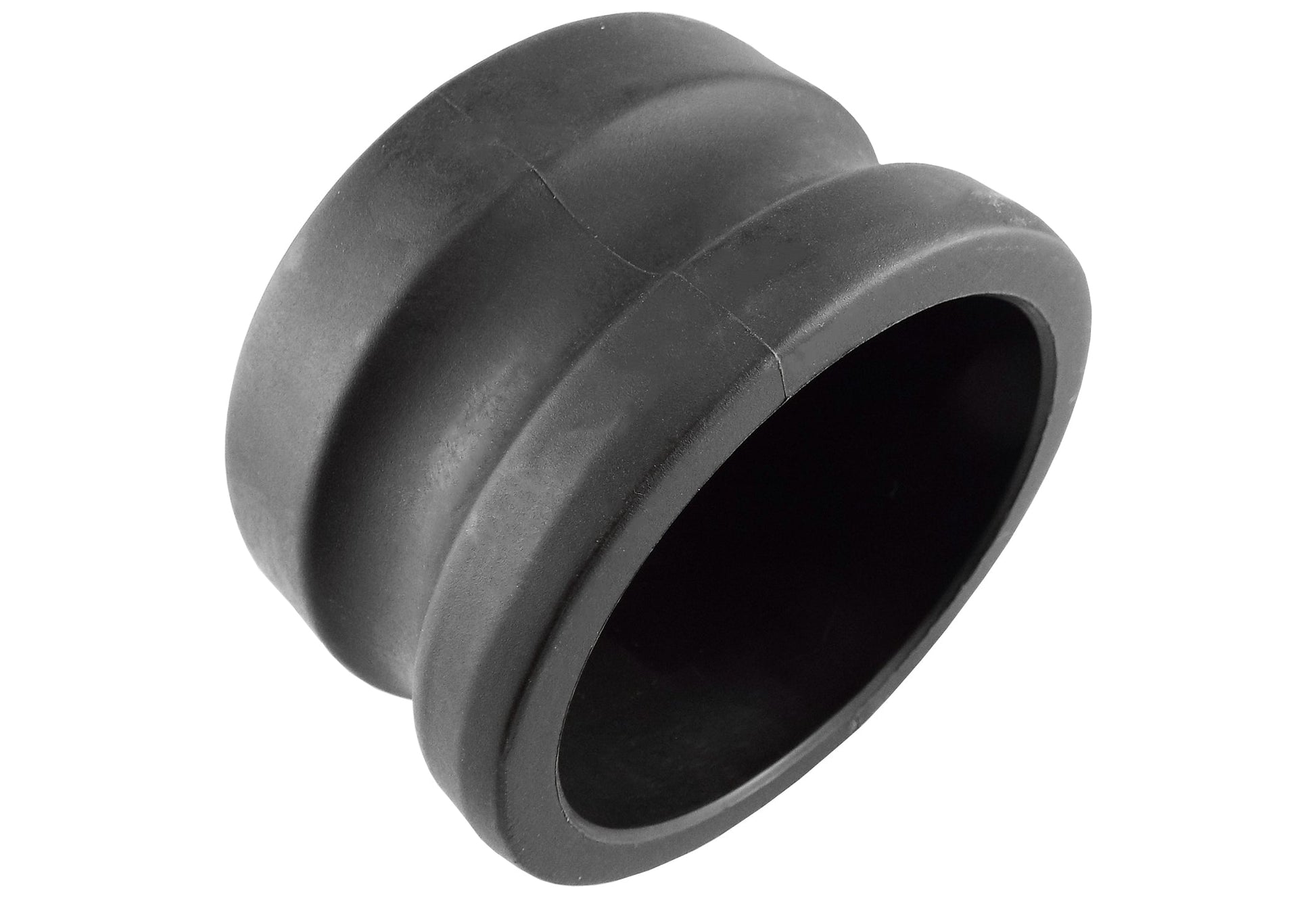 Black Camlock DP 3/4" fitting, open socket end with inside bore view