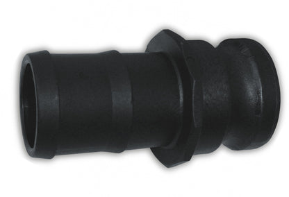 Camlock Type E 1" coupler with open end and molded locking ring