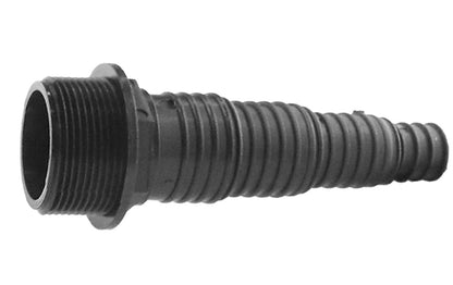 Pond connector 3/4" BSPM, black male threaded end for hose